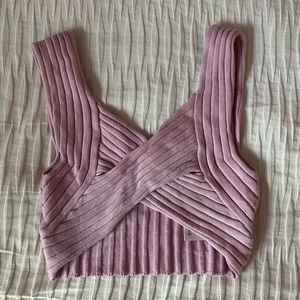 Urban Outfitters Purple Crop Top Ribbed Going out Top Size XS